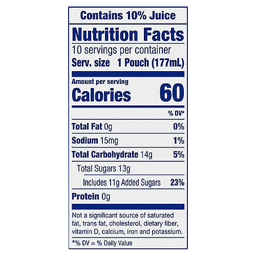Capri Sun Pacific Cooler Caja de jugo de frutas mixtas Bolsas 10 ct Caja 6 fl oz