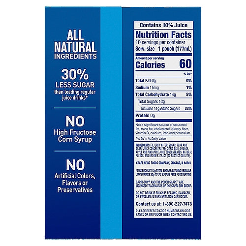 Capri Sun Fruit Punch Juice Box Pouches 10 ct Box 6 fl oz Pouches