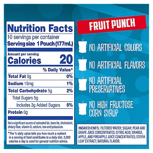 Capri Sun Fruit Punch Juice Box Pouches 10 ct Box 6 fl oz Pouches