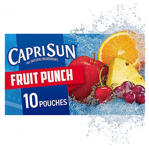 Capri Sun Fruit Punch Juice Box Bolsas 10 ct Caja 6 fl oz Bolsas