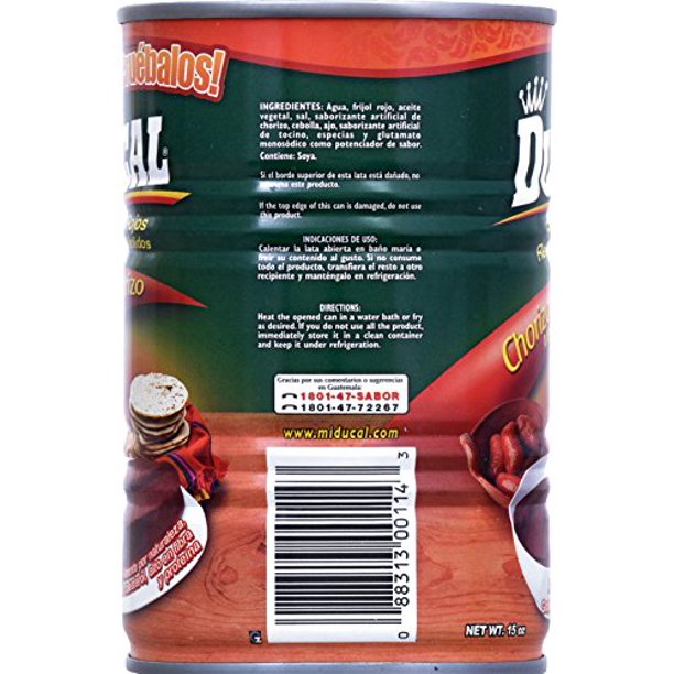 Ducal Refried Red Beans Chorizo Flavored 15 oz
