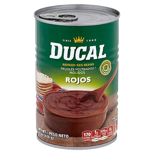 Ducal Beans Refried Red Beans 15 Oz