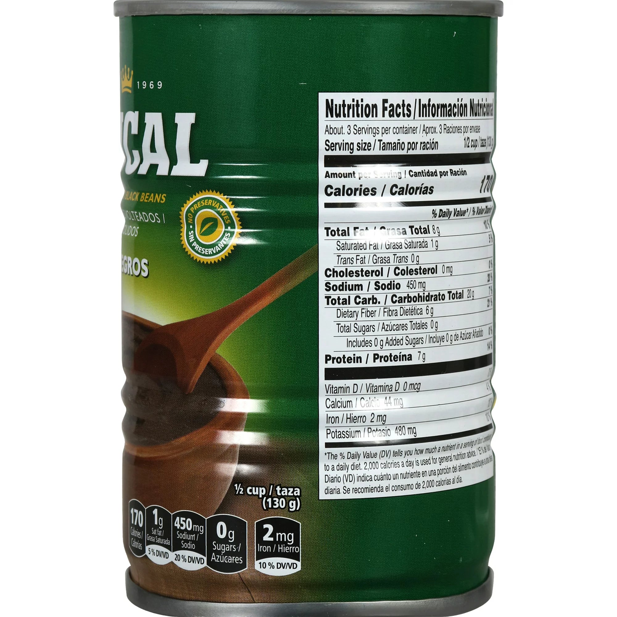 Goya Ducal Refried Beans Black 15 O