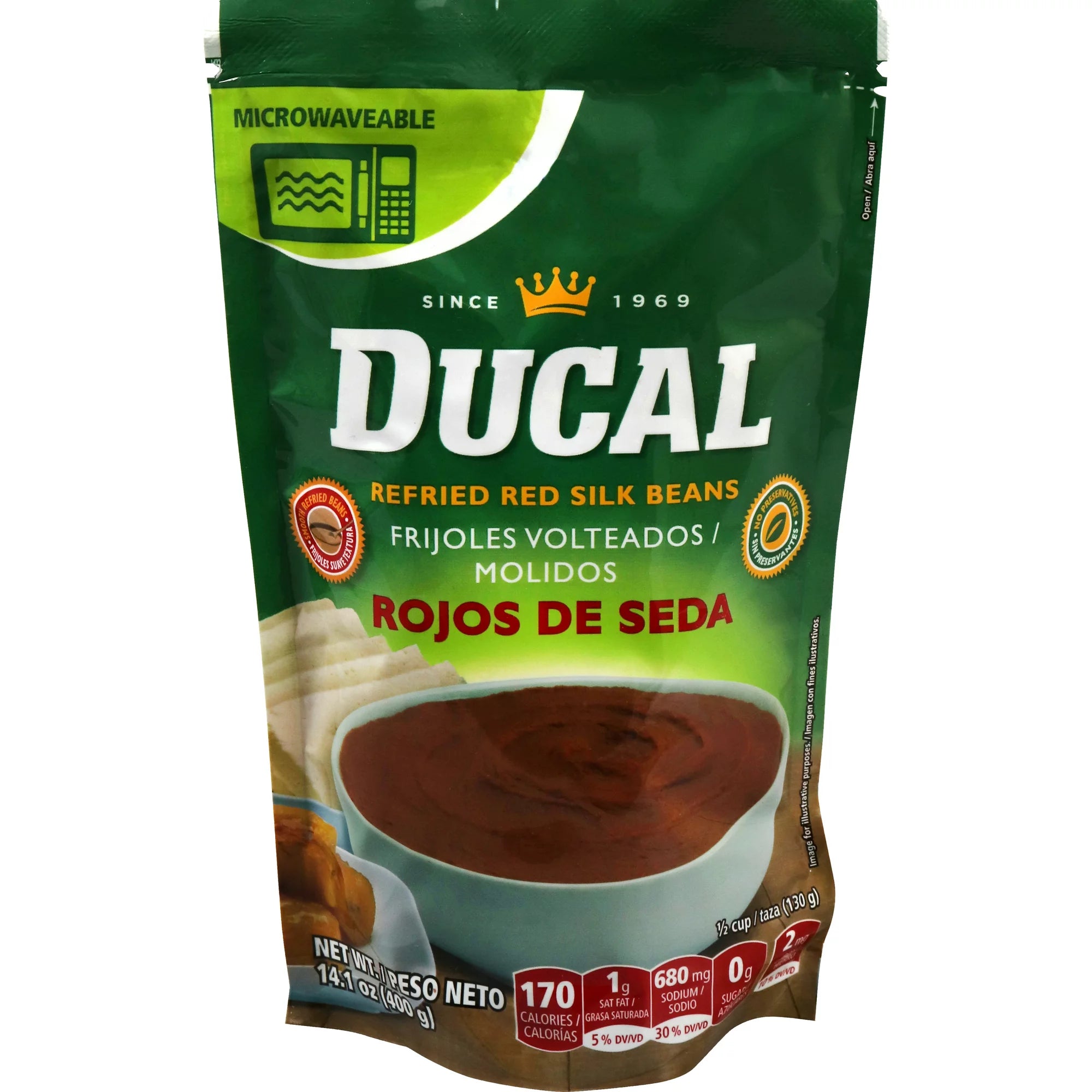 Frijoles Rojos Refritos DUCAL 14.1 Oz
