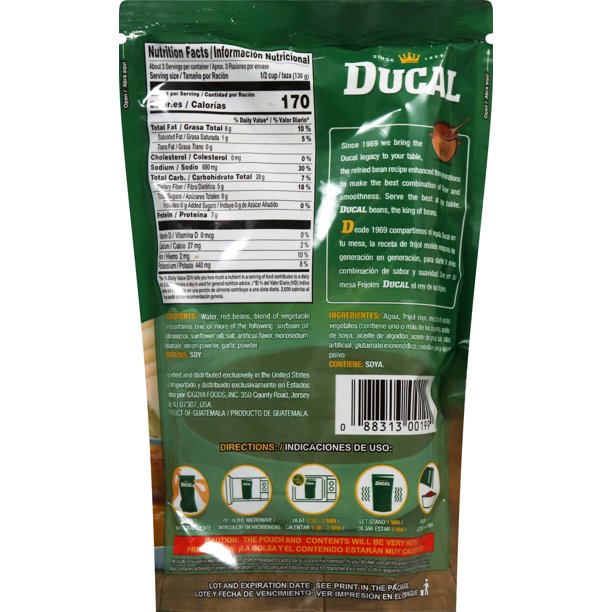 Frijoles Rojos Refritos DUCAL 14.1 Oz