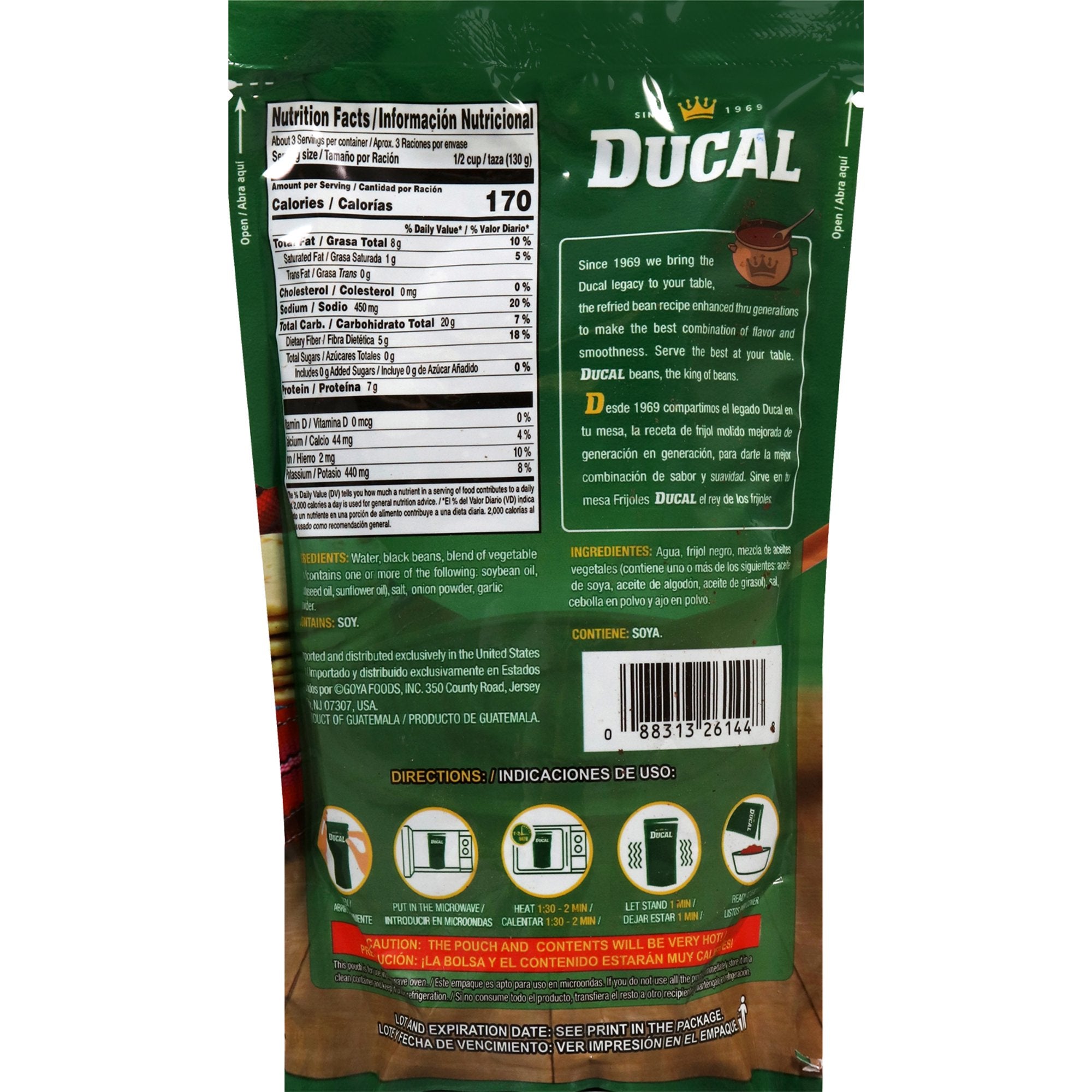 DUCAL Frijoles Refritos Negros 14.1 oz