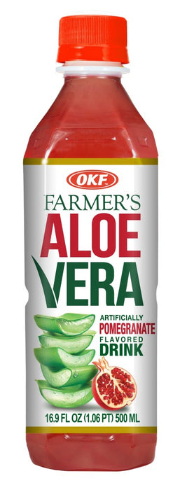 OKF Farmers Aloe Drink Pomegranate 16.9 Fl Oz