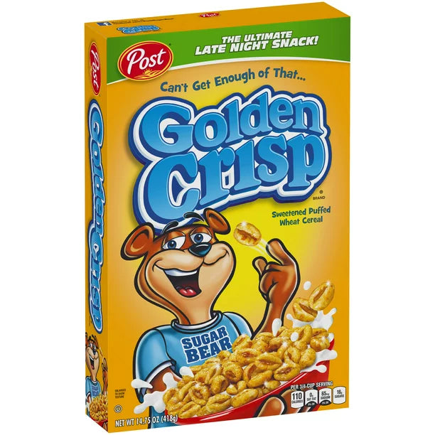 Post Golden Crisp Wheat Breakfast Cereal 14.75 Oz