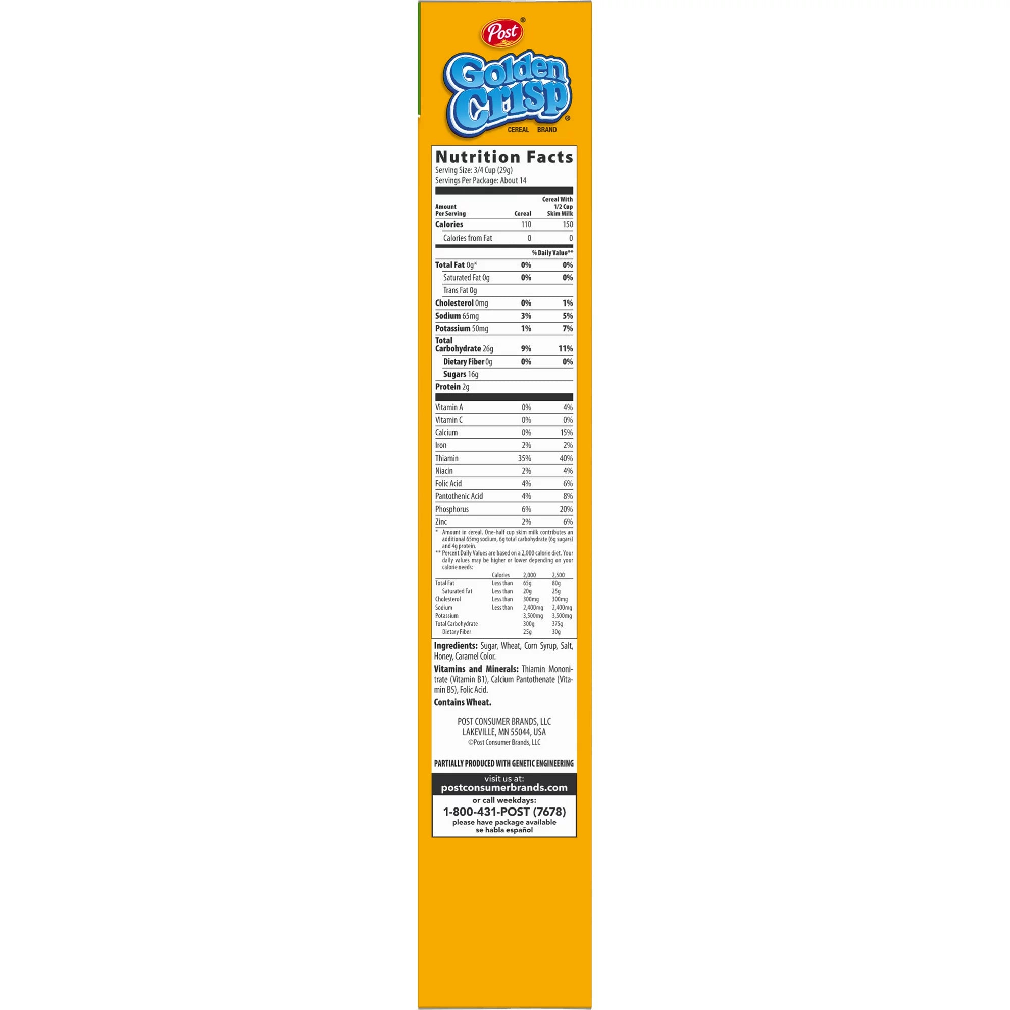 Post Golden Crisp Wheat Breakfast Cereal 14.75 Oz