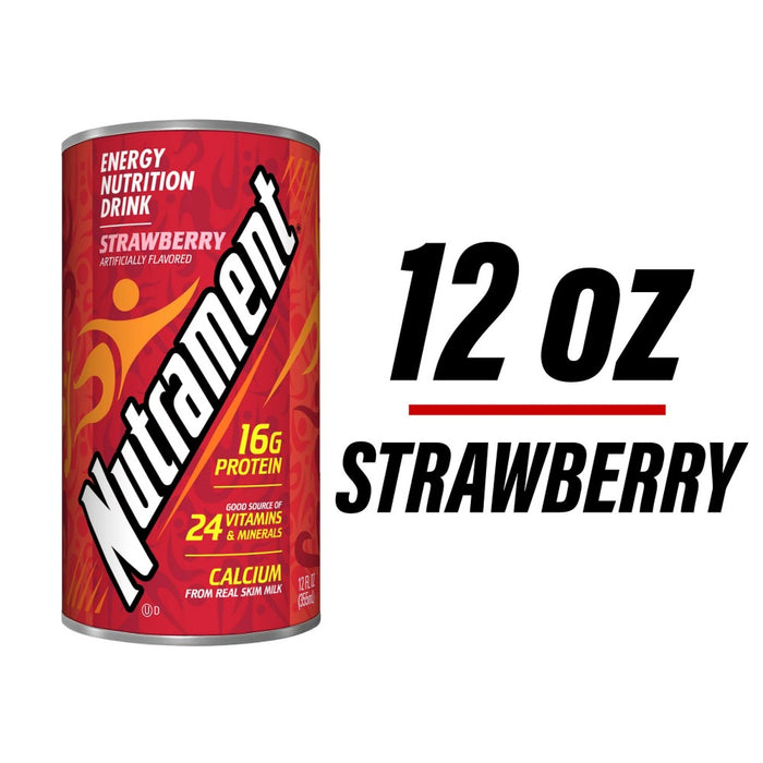 Nutrament Strawberry Energy Nutrition Drink 12 FL OZ