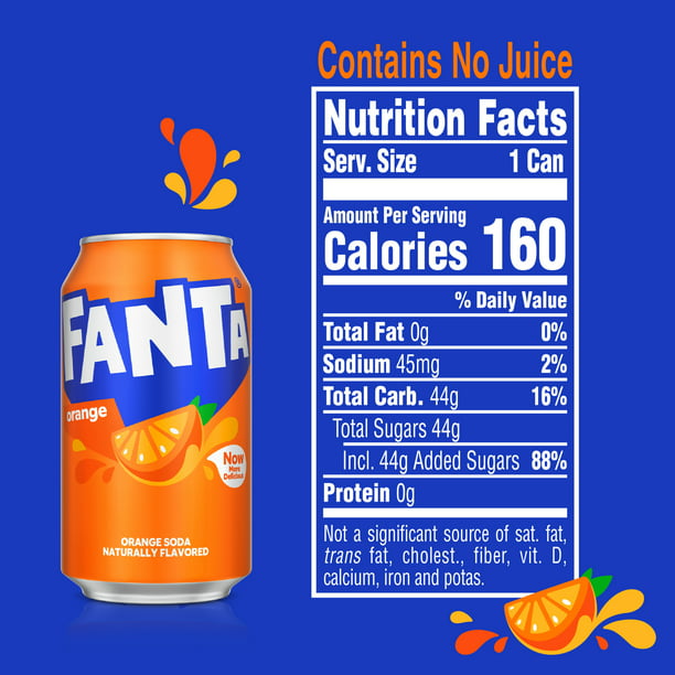 Fanta Orange Soda Fridge Pack 12 fl oz 12 unidades