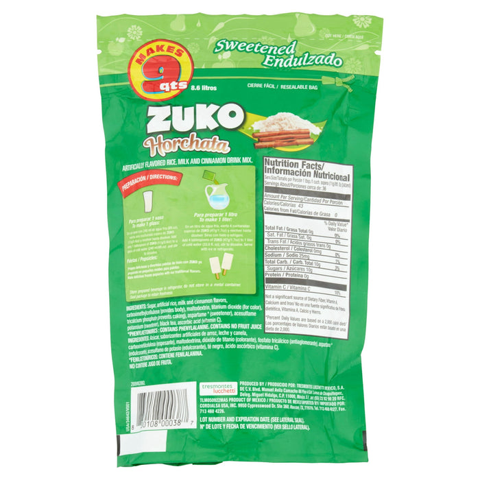 Zuko Horchata Instant Powder Mix 14.1 oz