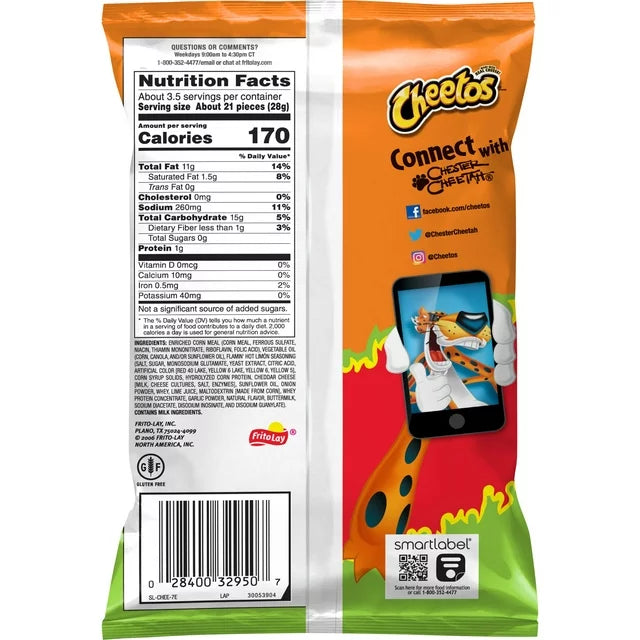 Cheetos Flamin Limón 3.25 oz