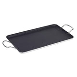 Imusa 17" x 10" Nonstick Double Burner Griddle with Metal Handles Black