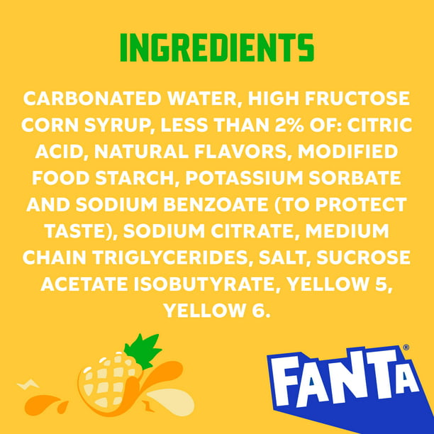 Fanta Piña Fruit Soda Pop Botella 2 Litros
