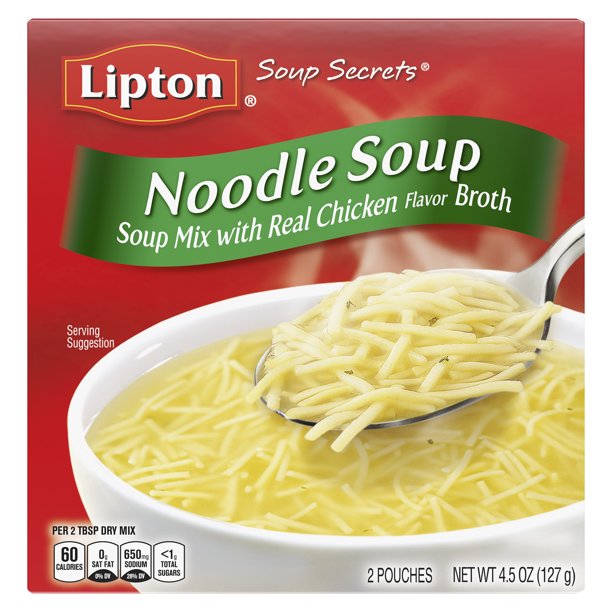 Lipton Soup Secrets Instant Soup Mix Noodle 4.5 oz 2 unidades (estable en el estante)