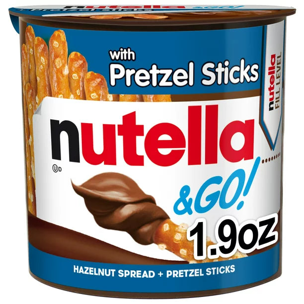 ¡Nutella y GO! Paquete de bocadillos de avellana y cacao con palitos de pretzel 1.9 oz