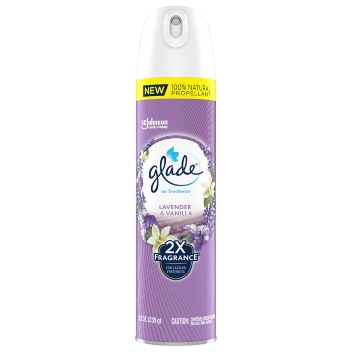 Glade Aerosol Spray Air Freshener  Lavender & Vanilla Scent 8.3 oz