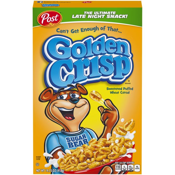 Post Golden Crisp Wheat Breakfast Cereal 14.75 Oz
