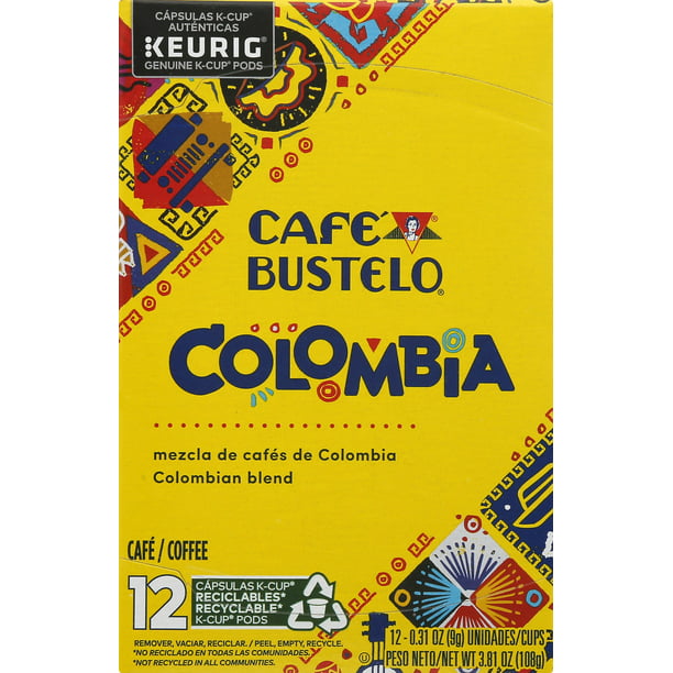 Cafe Bustelo Colombia Keurig Hot Coffee 12 Ct