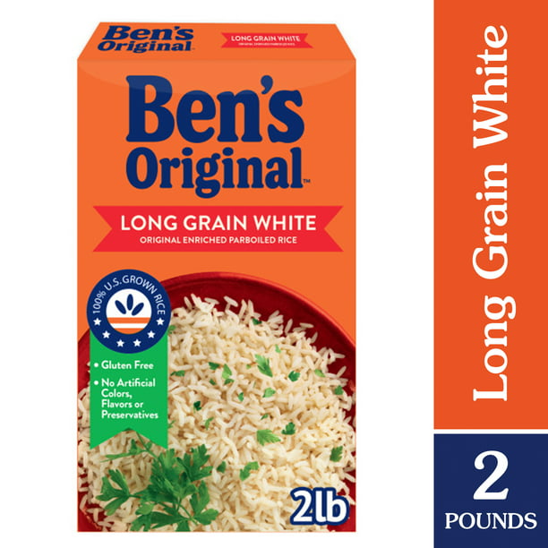 BEN'S ORIGINAL™ Arroz de grano largo sancochado enriquecido de marca convertida Caja de 2 libras