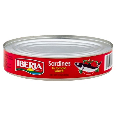 Iberia Canned Sardines in Tomato Sauce 15 Oz (Pack of 3)