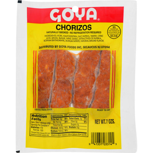 Goya Chorizos 4 unidades 7 ozs