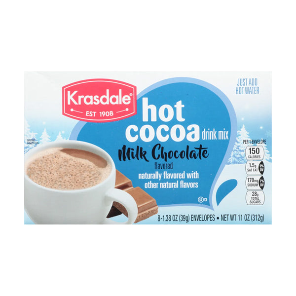 Krasdale Mezcla de bebida de cacao caliente chocolate con leche 11 oz