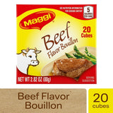Maggi Beef Flavor Bouillon Cubes 20 count 2.8 oz