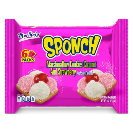 Marinela Sponch Marshmallow Cookie Packs 6 count 9.54 oz