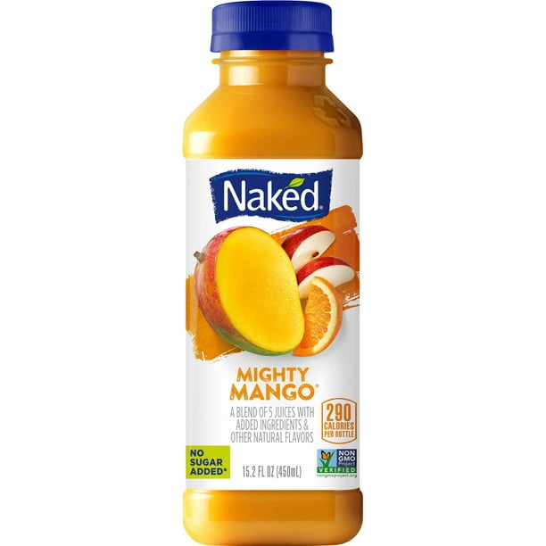 Naked 100% Juice Blend Mighty Mango 15.2 Fl Oz Bottle