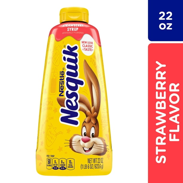Nesquik Strawberry Flavored Syrup for Milk or Ice Cream 22 oz