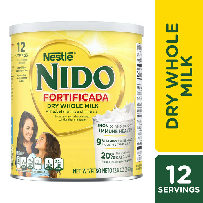Nestle Nido Leche en polvo seca instantánea - Entera 12.6 oz