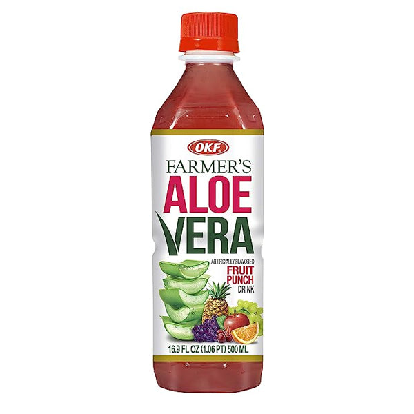 OKF Farmers Aloe Drink Fruit Punch 16.9 Fl Oz