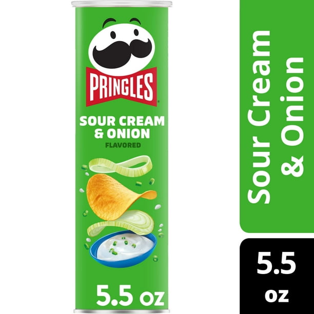 Pringles Sour Cream and Onion Potato Crisps Chips 5.5 oz