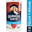 Quaker Whole Grain Oats Quick 1-Minute Oats 18 Oz