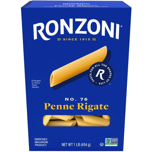 Ronzoni Penne Rigate No. 76 Pasta 16 oz