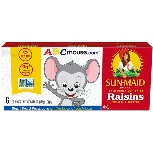 Sun-Maid California Sun-Dried Raisins Dried Fruit Snack 1 oz 6 Count