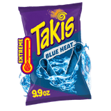 Takis Blue Heat Rolled Tortilla Chips Hot Chili Pepper con sabor artificial bolsa de 9.9 onzas