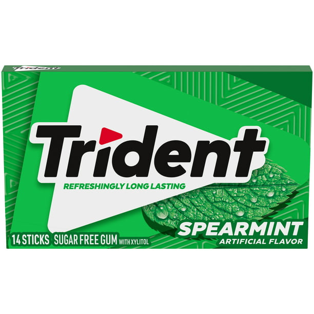 Chicles Trident Hierbabuena Sin Azúcar 14 Piezas