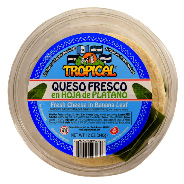 Queso Fresco Tropical en hoja 12 oz