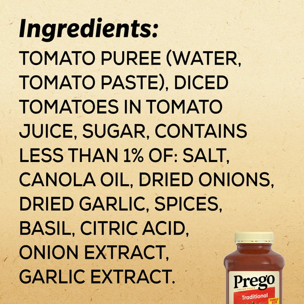 Prego Traditional Spaghetti Sauce 45 Oz Jar