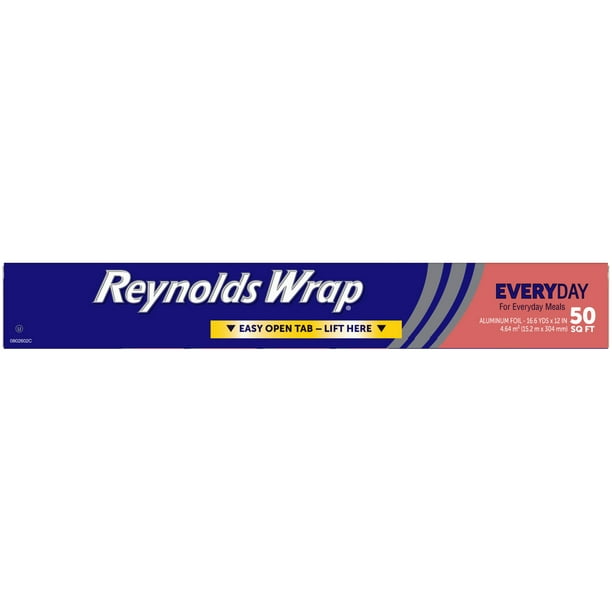 Papel de aluminio estándar Reynolds Wrap - 50 pies cuadrados