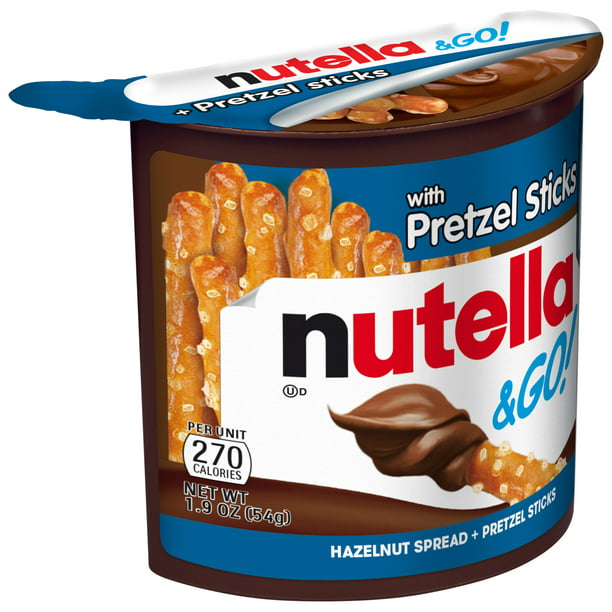 ¡Nutella y GO! Paquete de bocadillos de avellana y cacao con palitos de pretzel 1.9 oz