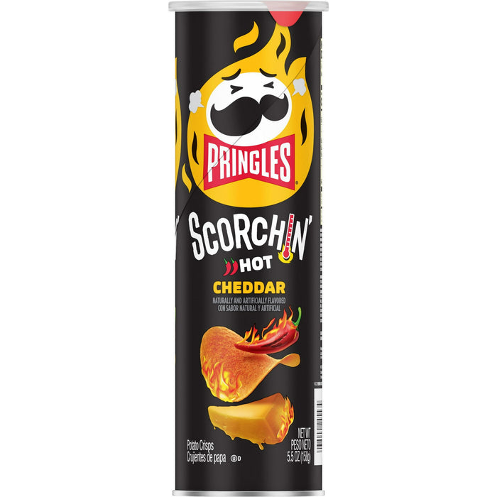 Pringles Scorchin' Cheddar papas fritas chips 5.5 oz