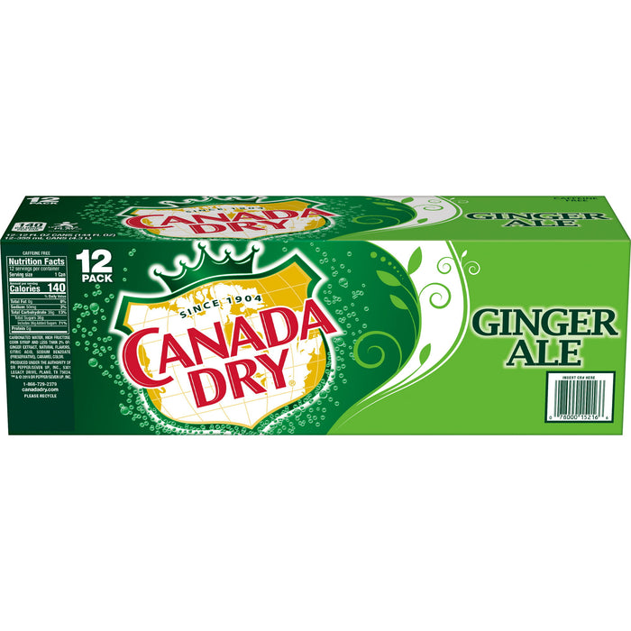 Canada Dry Ginger Ale Soda 12 fl oz cans 12 pack