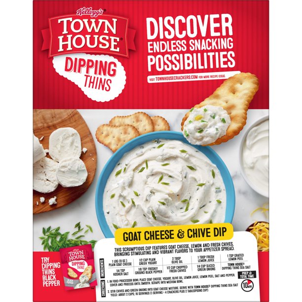 Town House Dipping Thins Sea Salt Baked Snack Crackers 9 oz