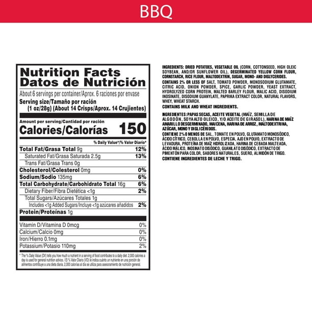 Pringles BBQ Potato Crisps Chips 5.5 oz