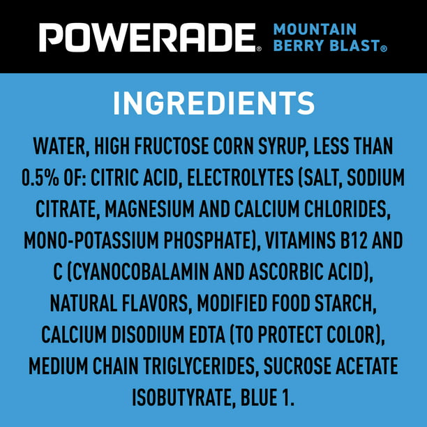 POWERADE Electrolyte Enhanced Mountain Berry Blast Sport Drink 20 fl oz