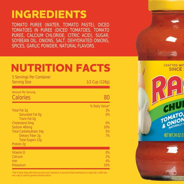 Ragú Chunky Tomate Ajo Y Salsa De Cebolla 24 oz